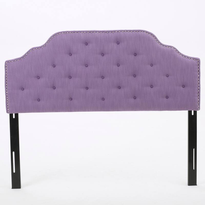 Tufted Upholstered Headboard Queen Size, Solid Wood Head Board with Durable Metal Legs