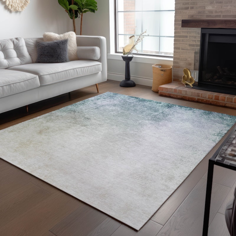 Machine Washable Indoor/ Outdoor Chantille Modern Ombre Rug