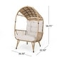 preview thumbnail 15 of 20, Malia Outdoor Cushioned Wicker Basket Chair by Christopher Knight Home