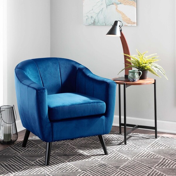 Silver Orchid Novello Velvet Upholstered Accent Chair