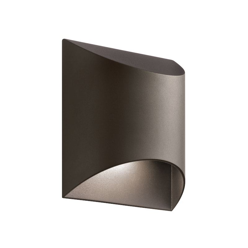Kichler Lighting Wesley Collection 1-light Textured Architectural Bronze LED Outdoor Wall Sconce