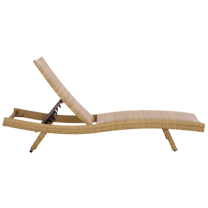 SAFAVIEH Outdoor Living Alex Quick Dry Foam Lounger - 78"W x 26"D x 15"H