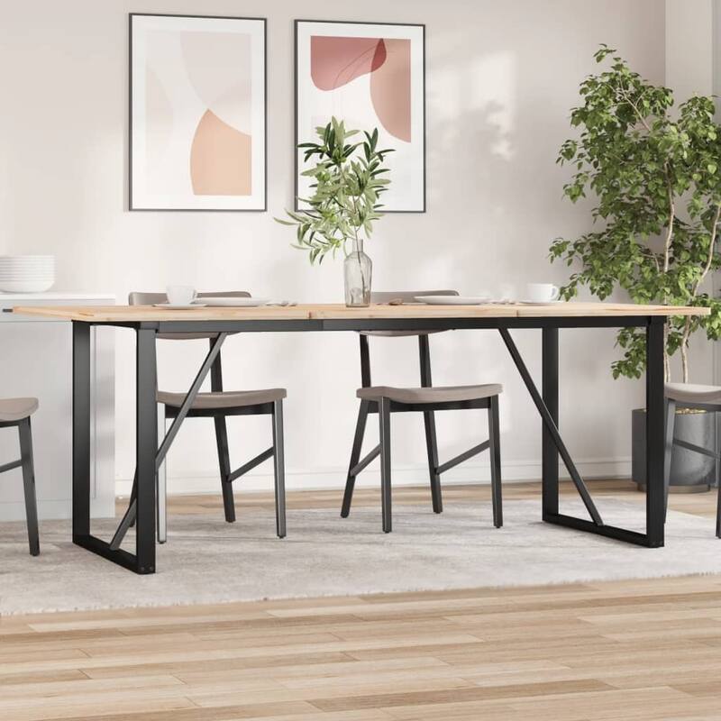 vidaXL Dining Table Legs O-Frame 70.9"x31.5"x28.7" Steel - 70.9 x 31.5 x 28.7