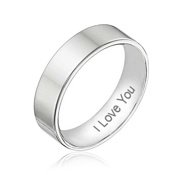 7 12 10 9 MIMI 6MM Sterling Silver Plain Flat Wedding Band Ring Size 5 6 11 8 7 12 10 9 MIMI 6MM Sterling Silver Plain Flat Wedding Band Ring Size 5 6 11 8