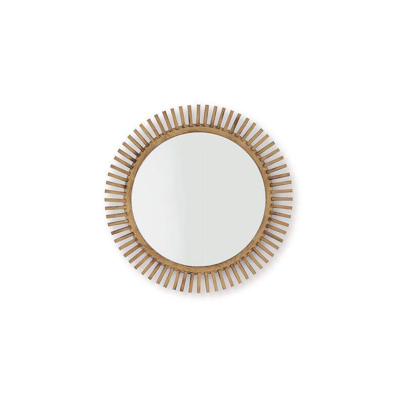 Signature Design by Ashley Tedwell Light Brown Accent Mirror - 32" W x 1" D x 32" H