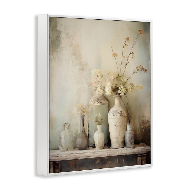 Stupell Faded Floral Beauty Still Life Framed Giclee Art Design By Arlington Prints