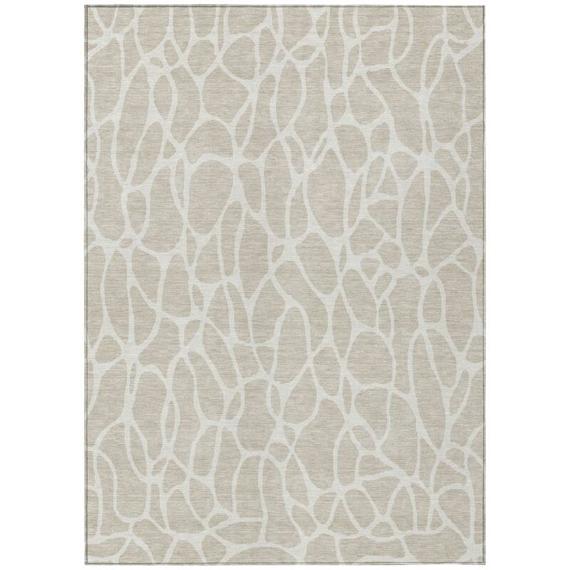 HomeRoots Geometric Transitional Rectangle Outdoor Rug