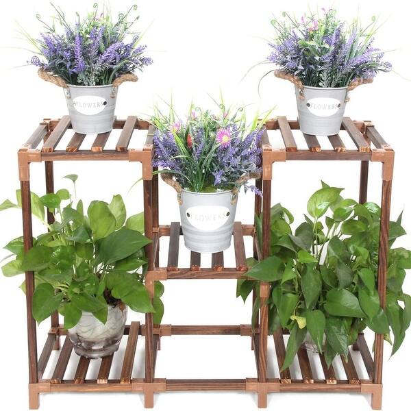 Plant Stand Wooden Plant Shelf (5 Pots) Bed Bath & Beyond 39869231