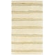 preview thumbnail 8 of 47, Martha Stewart by SAFAVIEH Chalk Stripe Wool/ Viscose Rug 4' x 6' - Wheat Beige - Rectangle