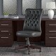 preview thumbnail 14 of 55, Salinas High Back Tufted Office Chair by Bush Furniture Black Leather