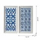 preview thumbnail 7 of 5, 12.5 in. W x 24.5 in. H Set of 2 Blue and White Fir Wood Hanging Wall Sculptures, Modern Wood Wall Art Decor