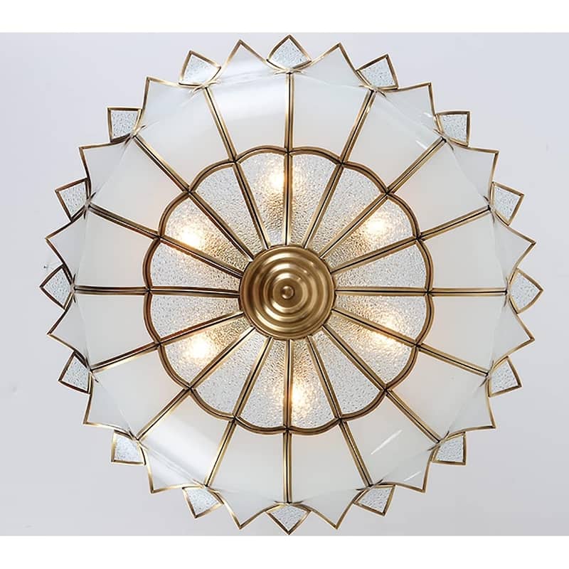 6 lights hall light gold & white ceiling light copper fixture light