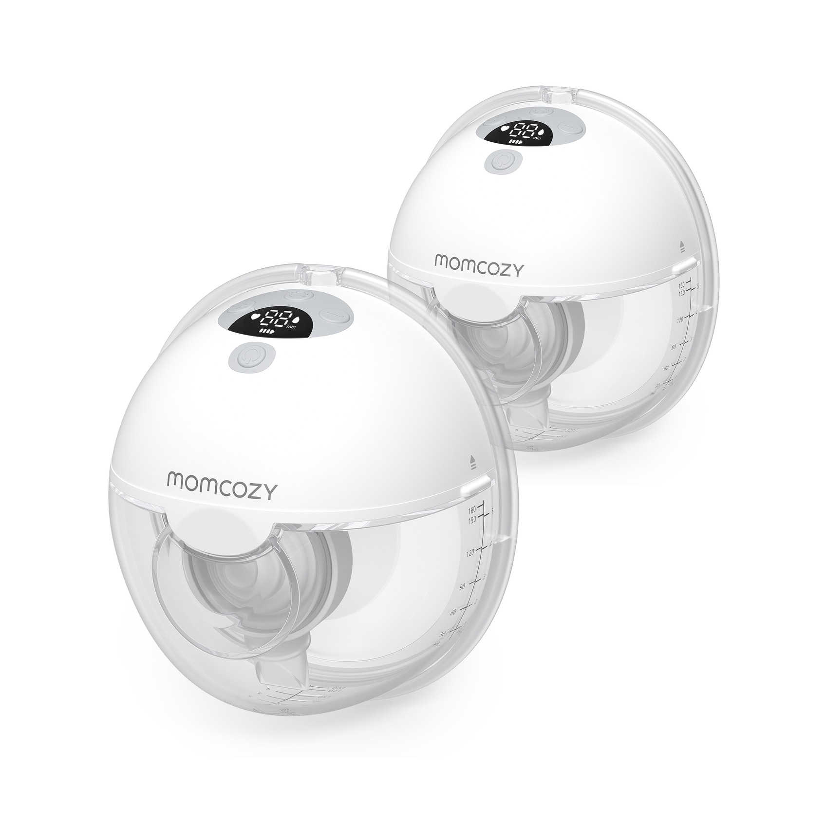 Momcozy M5 Hands Free Breast Pumps, Electric Portable Breast Pump - Gray