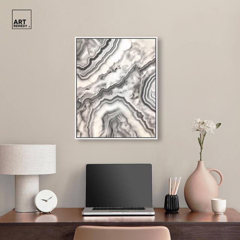 Silvered Sediment Canvas by Art Remedy
