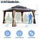 preview thumbnail 74 of 133, EROMMY Hardtop Gazebo,Outdoor Pergola with Double Roof & Netting & Curtains,Heavy Duty Canopy for Patio, Backyard, Pool party