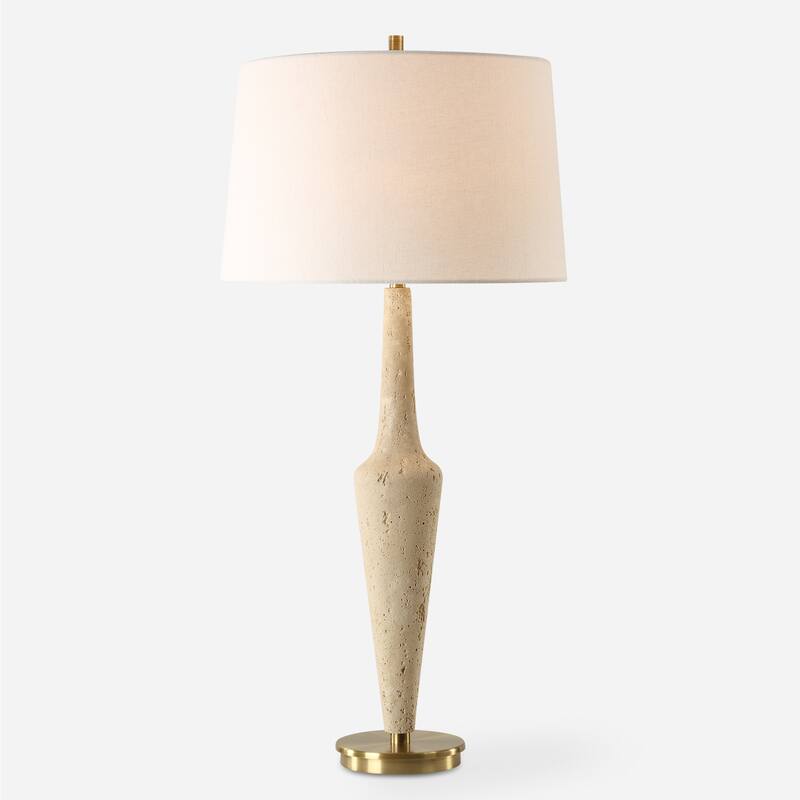 Uttermost Juliet Travertine Table Lamp - 35.75" H X 17" W X 17" D