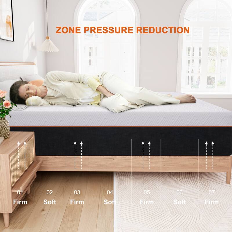 Molblly 12 inch Cooling-Gel Memory Foam Mattress in a Box,Medium