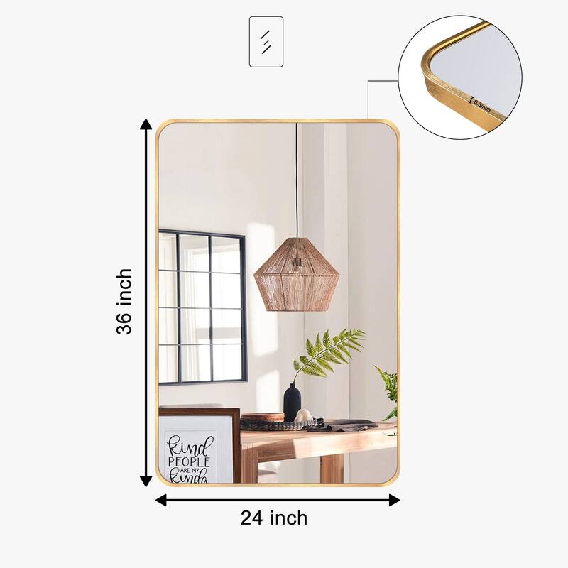 2 Pack Rectangle Vanity Mirror Wall Mirror