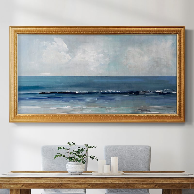 Blue Seas Premium Framed Canvas- Ready to Hang