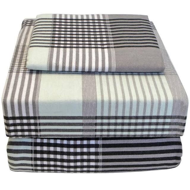 Bare Home Velvety Soft Cotton Flannel Deep Pocket Sheet Set