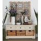 preview thumbnail 65 of 87, Cream, Teal, White or Brown Wood 2 Baskets and 1 Drawer Storage Unit - 16 x 13 x 28 42 x 16 x 20 - White Beige