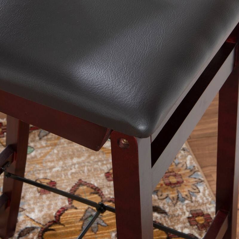 Linon Aldersey Espresso Folding Bar Stool - N/A