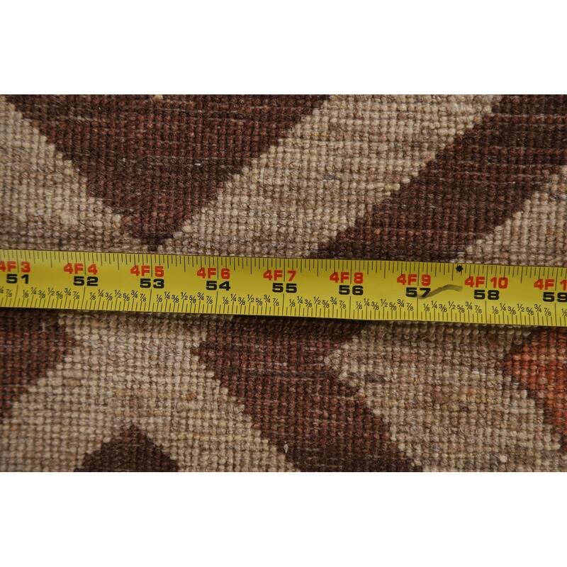 Geometric Gabbeh Kashkoli Oriental Area Rug Hand-knotted Wool Carpet - 5'2" x 7'10"