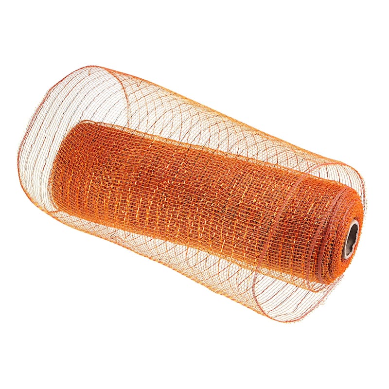 1 Roll PP Burlap Mesh 10" x 10 Yard Tinsel Foil Stripe Wrapping Ribbon