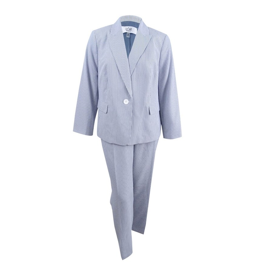 women's plus size seersucker suit