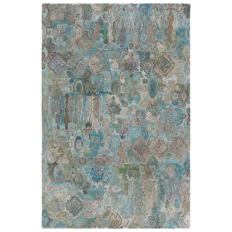 SAFAVIEH Handmade Anatolia Lamya Traditional Wool Rug - 3' x 5' - Teal/Green