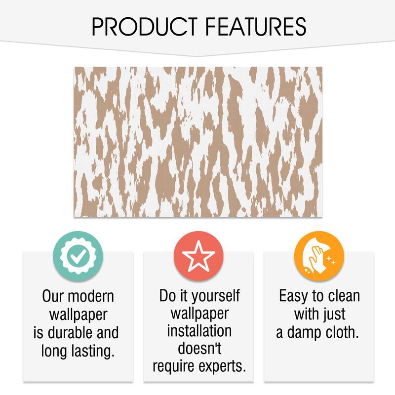 SUSSEXHOME Removable Wallpaper-Waterproof, Strippable, Light Resistance & Cleanable Wall Paper Roll-Wallpaper-Lava2