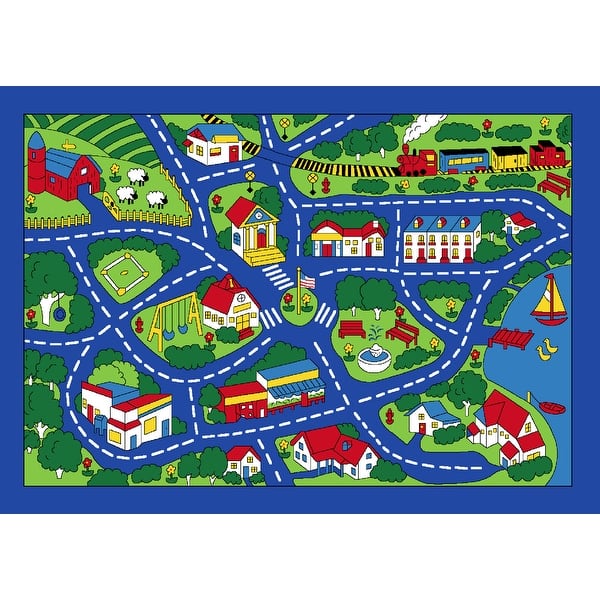 City Street Map Play And Travel Kids Fun Area Rugs 5x8 On Sale Overstock City Street Map Play And Travel Kids Fun Area Rugs 5x8 On Sale Overstock