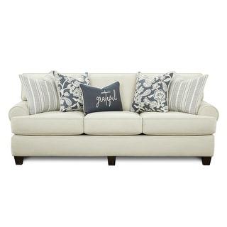 Awesome Oatmeal Upholstered Transitional Queen-size Sleeper Sofa