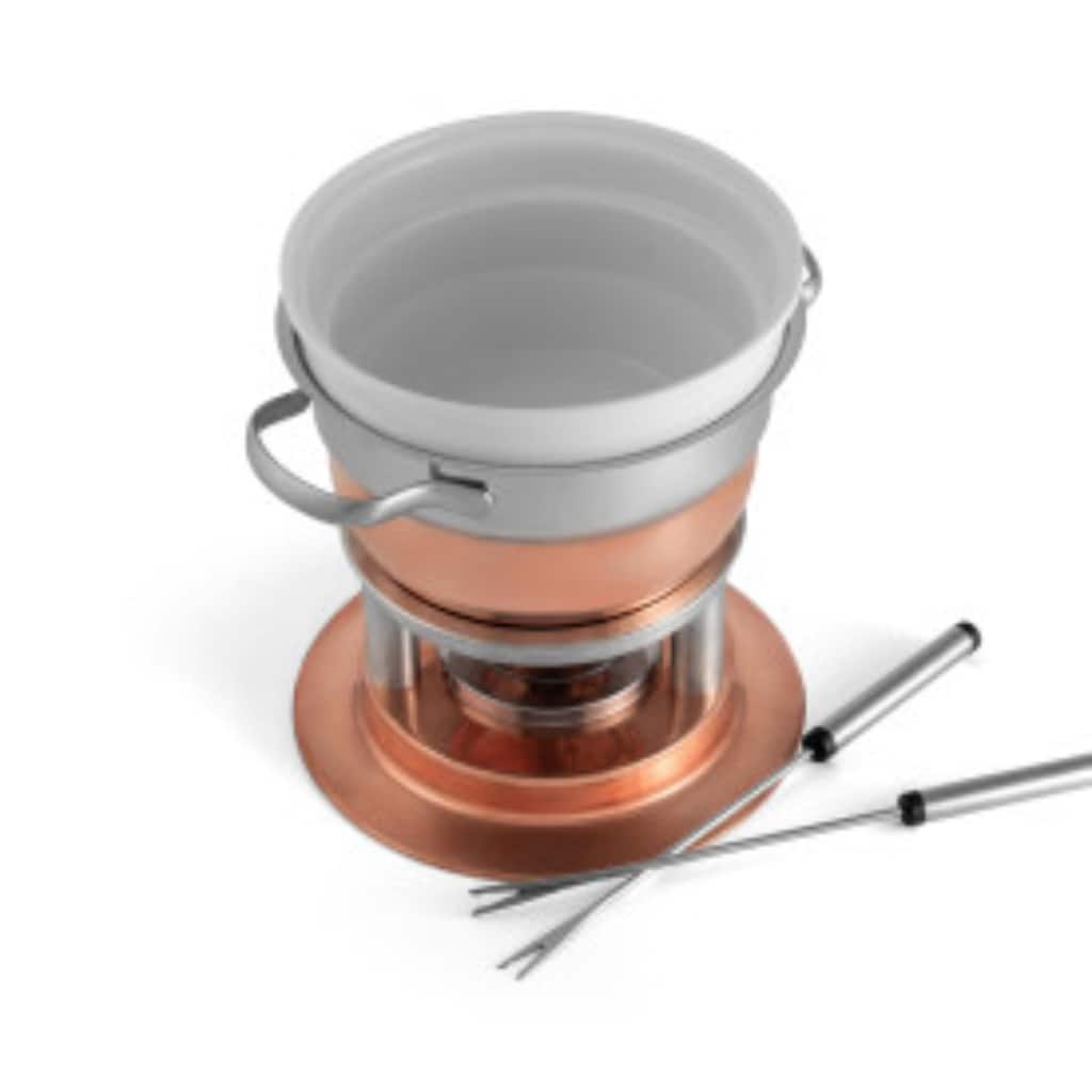 Swissmar Lausanne 3-in-1 Copper Plated Fondue Set