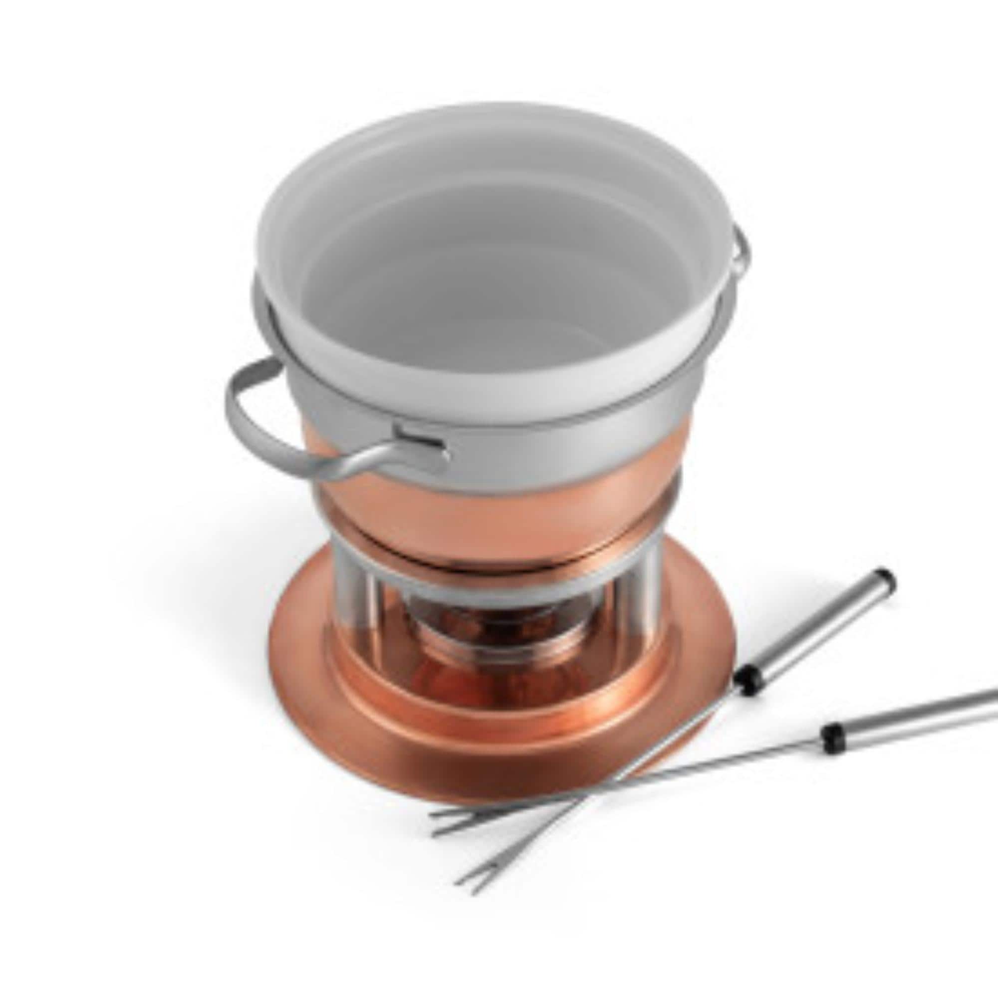 Swissmar Lausanne 3-in-1 Copper Plated Fondue Set