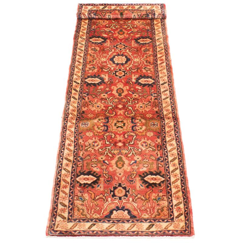 ECARPETGALLERY Hand-knotted Anadol Red Wool Rug - 2'8 x 9'7