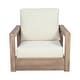 preview thumbnail 4 of 9, Westchester Acacia Wood Club Chairs by Christopher Knight Home