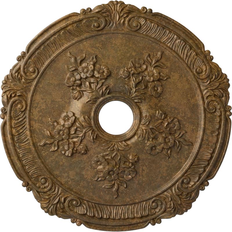 26"OD x 3 3/4"ID x 1 1/2"P Attica with Rose Ceiling Medallion