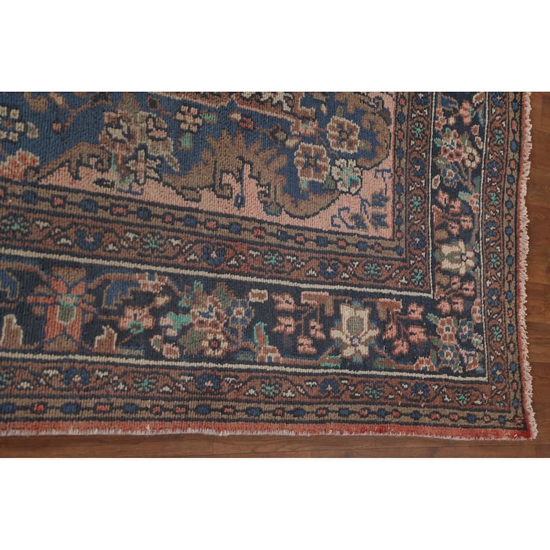 Hamedan Persian Vintage Rug Handmade Wool Carpet - 7'2"x 10'2"