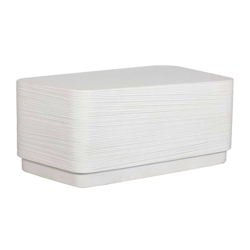 Uttermost Saltwater White Concrete Coffee Table