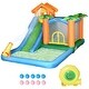 preview thumbnail 7 of 5, Outsunny Tropical Inflatable Water Slide Summer Theme Jumping Castle - 216.5"Lx112.25"Wx102.25"H