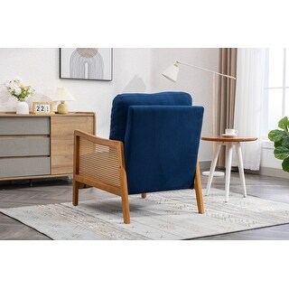 Wood Frame Armchair, Modern Accent Chair Lounge Chair for Living Room ...