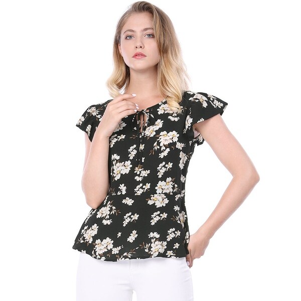 ruffle sleeve peplum top