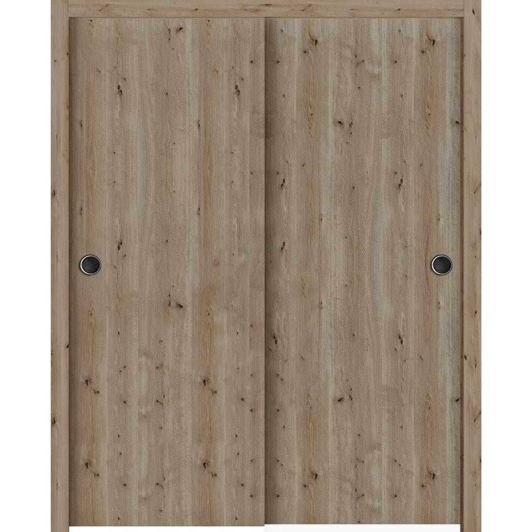 SartoDoors Basic 3001 | Bedroom Door Interior Door | Solid Wood | Hardware Set | 36x80, Oak Bathroom Door Pantry Door