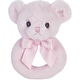 preview thumbnail 1 of 4, Bearington Baby Huggie Pink Teddy Bear 5.5" Ring Rattle