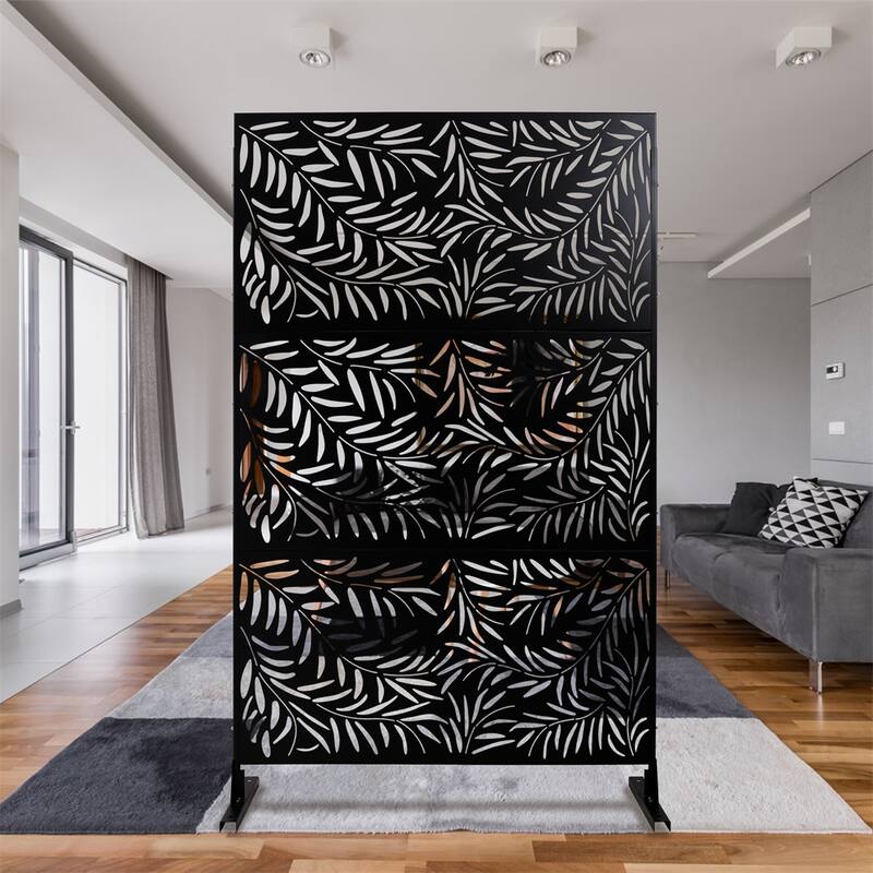 Outdoor & Indoor Freestanding Privacy Screen Privacy Screen 76"H×48"W