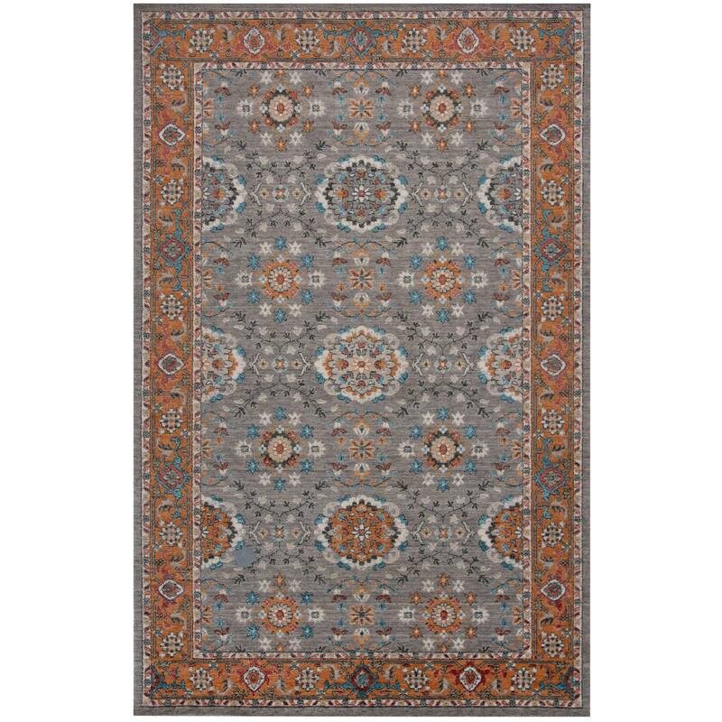 Alora Decor Cosmopolitan Traditional Orange Wool/Tencel Area Rug
