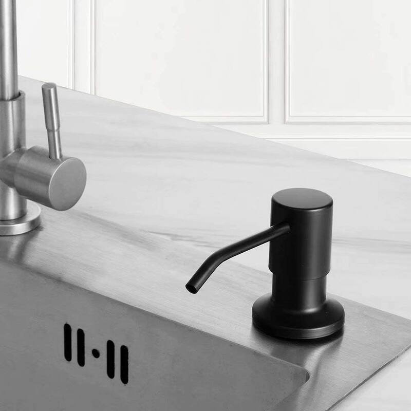 Becomrock Built In Black Stainless Steel Soap Dispenser - One Size