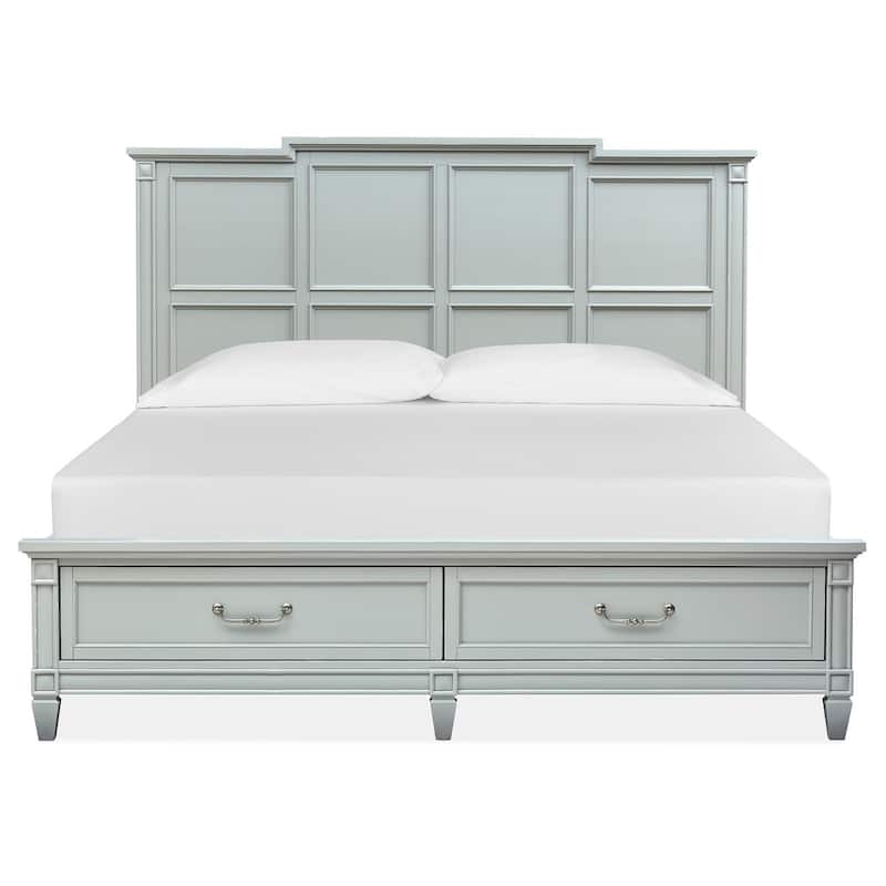 Magnussen Home Glenbrook Pebble Panel Storage Bed