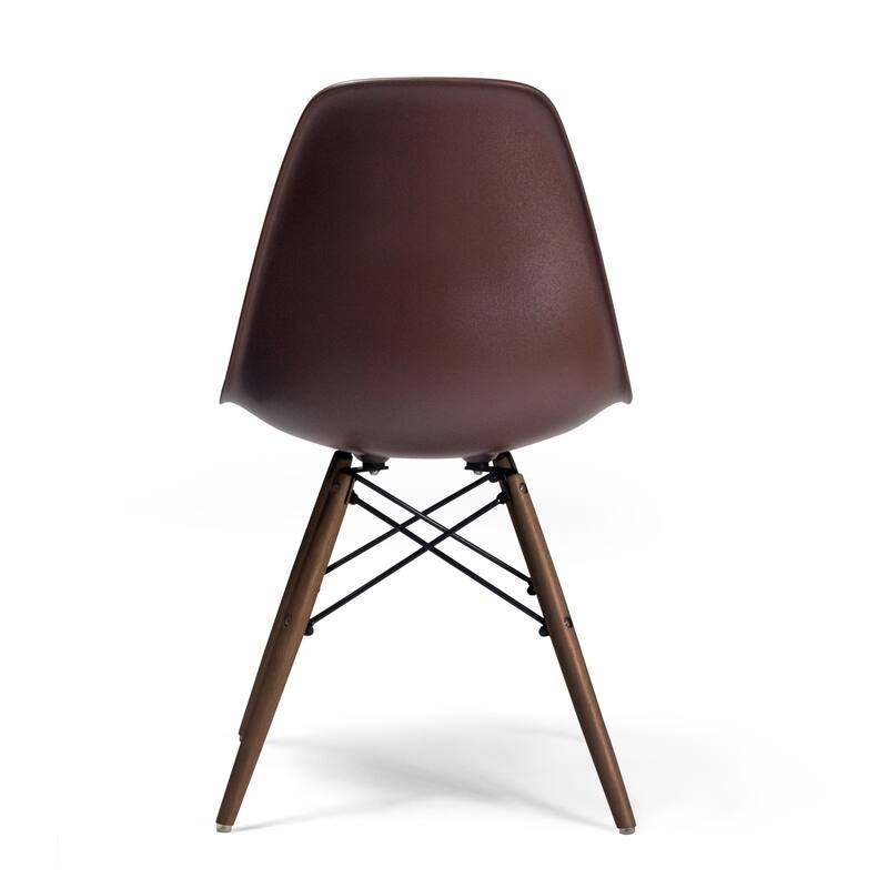 Paris-2 Side Chairs with Walnut Legs (Set of 2)